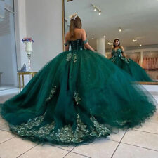 Emerald green quinceanera for sale  Shipping to Ireland