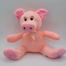 Juguete de peluche rosa Kellytoy Pig 8" cerdito 2014 ojos bordados , usado segunda mano  Embacar hacia Argentina