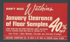 Cleveland Oh Watkins Furniture Co 1947 40% venta de liquidación, usado segunda mano  Embacar hacia Argentina