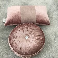 2 Dusky Pink  Karina Bailey Scatter Cushions 34cm 45cm Round Rectangle Lovely for sale  Shipping to South Africa