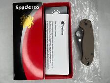 RARE Spyderco Para 3 Brown G10 S35VN DLC C223GPBNBK Discontinued Exclusive, used for sale  Shipping to South Africa