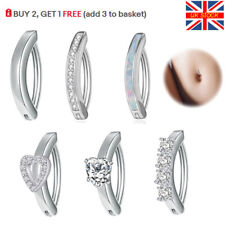 Used, Belly Bars Clicker Navel Button Ring Small Hoop Huggie Body Piercing Jewellery for sale  Shipping to South Africa