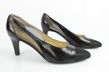 Souliers Evelins Vintage Zapatos Todo Cuero Negro Tul T 6 / Fr 37,5 Partitura segunda mano  Embacar hacia Argentina
