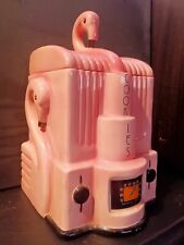 Frasco de biscoito Vandor rosa flamingo rádio 1998 raro art déco, usado comprar usado  Enviando para Brazil