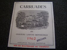 étiquette vin carruades d'occasion  Quimperlé