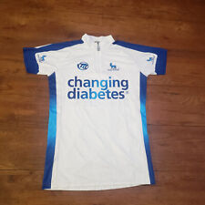 Camiseta deportiva pequeña de ciclismo Nalini para mujer SS que cambia diabetes blanca azul S segunda mano  Embacar hacia Argentina