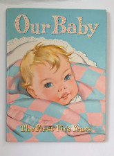 Vintage Our Baby The First Five Years Baby Record Book Blue Whitman 1946 NÃO USADO comprar usado  Enviando para Brazil