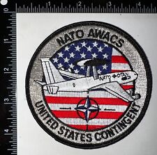USAF US Contingent NATO OTAN AWACS Airborne Warning Squadron HOOK & LOOP Patch for sale  Shipping to South Africa