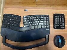 Teclado ergonômico sem fio Microsoft Sculpt, mouse, teclado numérico e dongle USB comprar usado  Enviando para Brazil