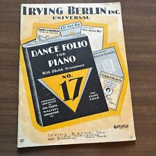 Irving Berlin Inc. Dance Folio for Piano (no lyrics). c.1928. VGC for sale  Shipping to South Africa