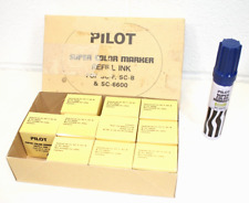 Usado, Marcador genuíno PILOT super colorido jumbo permanente azul SC-6600 e 10 refis pretos comprar usado  Enviando para Brazil