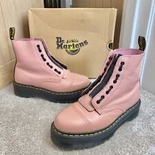 Dr Martens Doc Sinclair Platform Leather Boots Pink Peach Size UK 9 EU 43 for sale  Shipping to South Africa