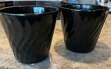🔥Pair Large ‘30s US Pottery Black Glaze Flower Pots Bauer Era 9.75 x 10.75 for sale  Shipping to South Africa