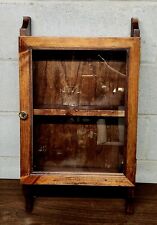 Vintage Wall Mounted 2 Shelf Curio Cabinet/Display Case With Key for sale  Shipping to South Africa