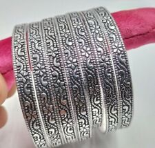 Perfect Set of 7 Bangles Solid 925 Sterling Silver Handmade Boho Bangle's SA-447 for sale  Shipping to South Africa