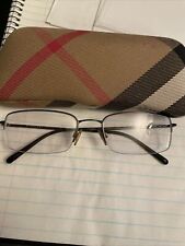 Burberry B1068 1031 Eyeglasses Rectangular Brown Half Rim Frames 54-19-140, used for sale  Shipping to South Africa