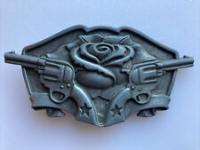 Famous Stars & Straps Guns and Rose Pewter Belt Buckle for sale  Rancho Cucamonga