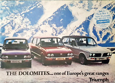 Triumph dolomite brochure d'occasion  Expédié en Belgium