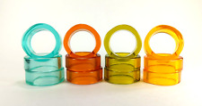 12 anillos de servilleta de acrílico multicolor de lucita mod de mediados de siglo, usado segunda mano  Embacar hacia Argentina
