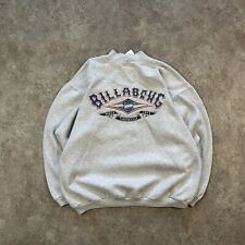 Vintage Billabong Sweatshirt Mens Medium Grey Pullover Spellout Surfing Logo for sale  Shipping to South Africa