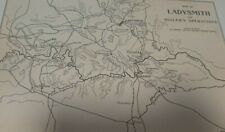 1902 Print MAP OF LADYSMITH AND BULLER'S OPERATIONS Anglo-Boer War for sale  Shipping to South Africa