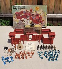 Vintage 98% Complete Marx Toys #3681 Fort Apache Play Set Horses Figures  for sale  Shipping to South Africa