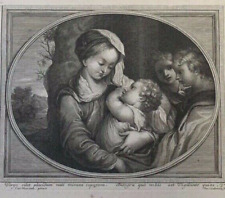 Usado, C11-19/GRAVURE-LA SAINTE VIERGE ET L'ENFANT-COCLEMANS-[F.ROMANEL]-18ème comprar usado  Enviando para Brazil