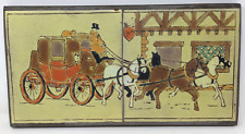 Usado, Tampo de mesa raro antigo década de 1930 D&M carruagem de cavalo ferro forjado cerâmica azulejo HR21 comprar usado  Enviando para Brazil