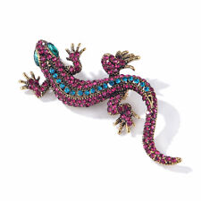 Broches e alfinetes de lagartixa rosa moda luxo cachecol acessórios de joias vintage comprar usado  Enviando para Brazil
