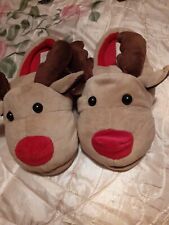 Reindeer slippers size for sale  BIRMINGHAM