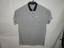 Nike Pebble Beach 1919 Golf Links Polo Shirt Mens 2XL Black White Striped , used for sale  Shipping to South Africa