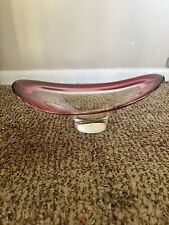 Vintage Cranberry Chalet Canada Art Glass bowl for sale  Shipping to South Africa