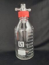 Used, Lab 1000ml Gas Washing Bottle Graduated Lab Buffer Bottle Screw-Cap GL45 for sale  Shipping to South Africa