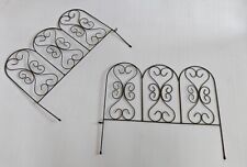 Vintage Metal Scroll Hearts Decorative Garden Edge Border Flower Trellis Fence  for sale  Shipping to South Africa