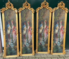 Elegancia romántica: marcos estilo francés Luis XVI con tela escénica - Juego de 4 segunda mano  Embacar hacia Argentina