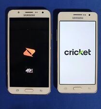 Lote de 2 telefones Samsung brancos J700P G530AZ Boost Mobile e Cricket testados bons comprar usado  Enviando para Brazil