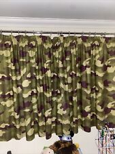 CAMOUFLAGE SINGLE DUVET COVER & 66" x 54” CURTAINS SET  ARMY for sale  Shipping to South Africa