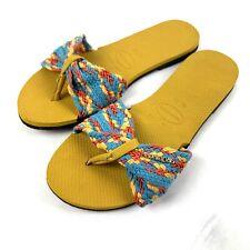 Sandálias femininas Havaianas St Tropez chinelos verde amarelo queimado 7/8 novas em folha comprar usado  Enviando para Brazil