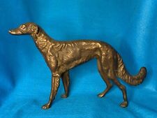 Tope de puerta para perro Borzoi/Wolfhound años 30 - Hubley - hierro fundido - bonita pátina - 14" de largo segunda mano  Embacar hacia Argentina