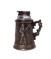 Vintage JJJ Pewter Medieval TANKARD Table Lighter Needs Fluid/Flint for sale  Shipping to South Africa