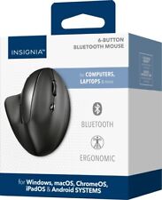 Insignia - Mouse ergonómico inalámbrico Bluetooth 6 botones - negro, usado segunda mano  Embacar hacia Argentina