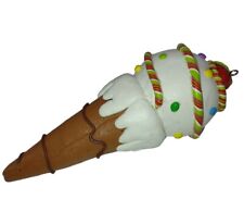 Enfeite de feriado feito à mão de massa de argila cone de sorvete árvore de Natal 6" comprar usado  Enviando para Brazil