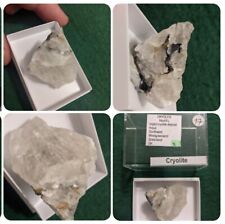 RARE 3.5 cm cryolite with siderite TL arsuk type location cryolite Greenland  for sale  Shipping to South Africa