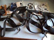 Used, 7 Pc. Rock Climbing Gear Lot Petzl Ascenders & Black Diamond harnesses (M),FIG 8 for sale  Shipping to South Africa