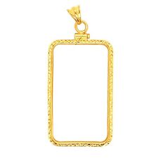 14k Yellow Gold Faceted Screw Top Coin Bezel 1 oz Pamp Suisse Fortuna Gold Bar for sale  Shipping to South Africa