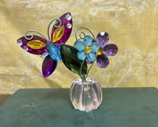 Usado, Ganz Crystal Expression Butterfly Posy Pot acrílico multicolorido 4" comprar usado  Enviando para Brazil