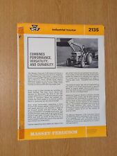 PRE USED MASSEY - FERGUSON 2135 INDUSTRIAL TRACTORS COLOUR FARMING BROCHURE GC for sale  Shipping to South Africa