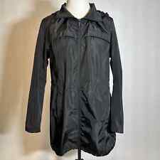 Casaco de chuva Mondetta preto com zíper completo com capuz feminino tamanho médio M comprar usado  Enviando para Brazil