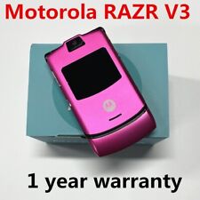 Telefone de vídeo original Motorola RAZR V3 rosa desbloqueado flip GSM Bluetooth MP4 comprar usado  Enviando para Brazil