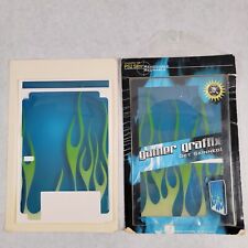 Gamer Graffix For PS2 Slim Console Green Flames Skin Kit Removable/Reusable, used for sale  Shipping to South Africa